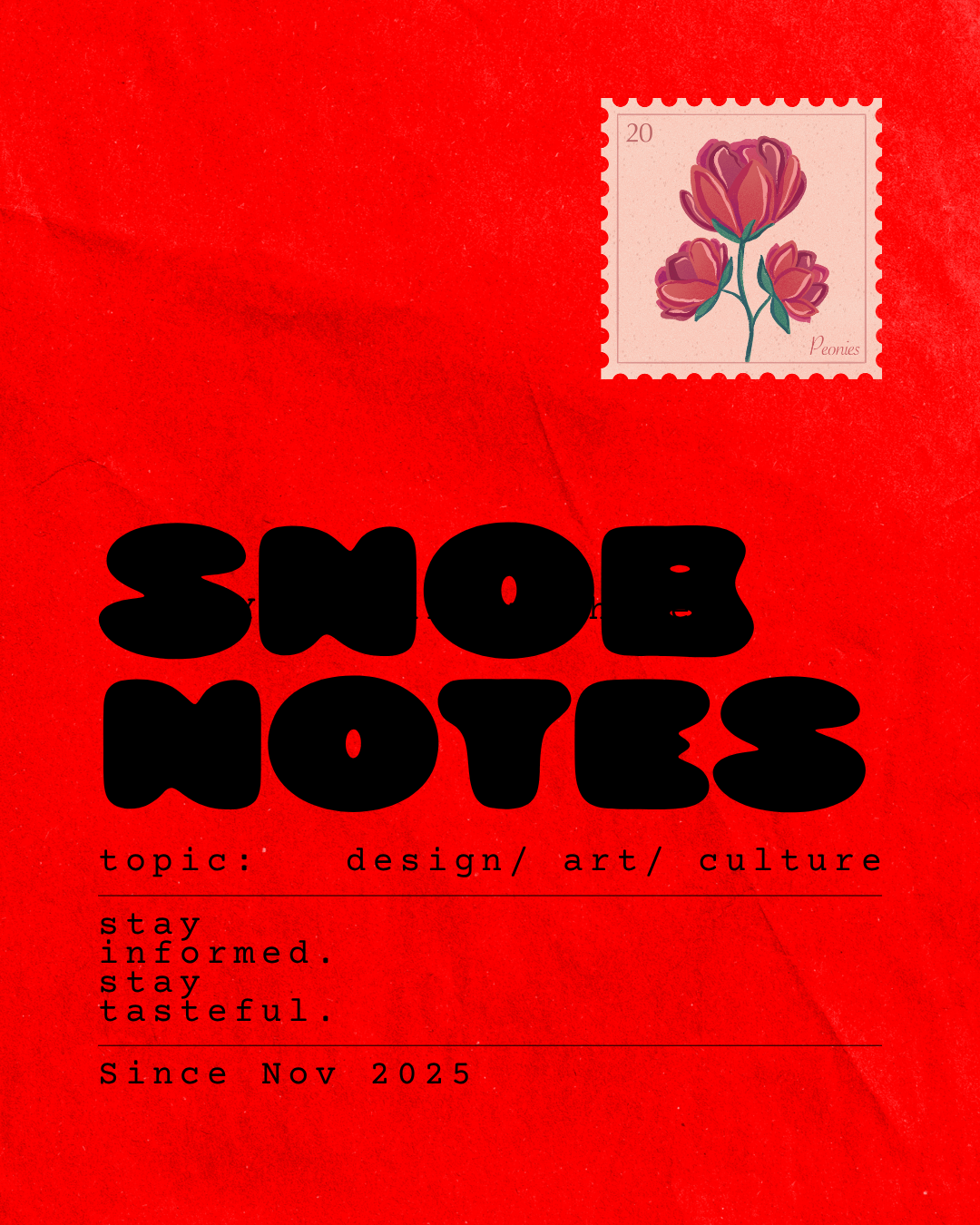 Snob notes poster
